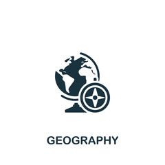 Geography icon. Monochrome simple Science icon for templates, web design and infographics