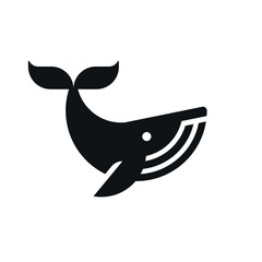 Whale modern logo design icon vector.