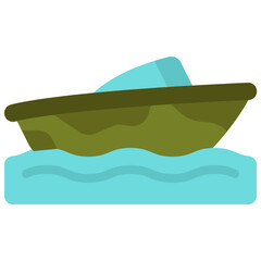 Military Speed Boat Icon