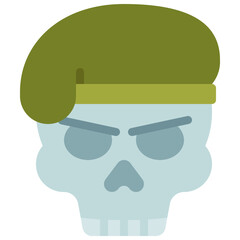 Army Beret Skull Icon