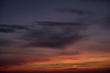 sunset over the lake in the city