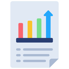 Bar Chart Document Icon