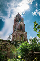 an old abandoned Orthodox bell tower