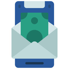 Mobile Paycheque Icon