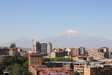 Obraz premium View of Mount Ararat from Yerevan, Armenia