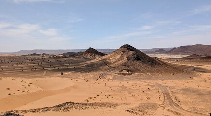 Fototapeta na wymiar In der Wüste in Marokko Steine und Berge