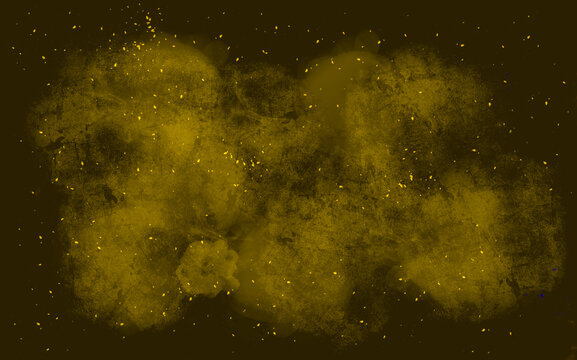 dirty yellow space dark watercolor background