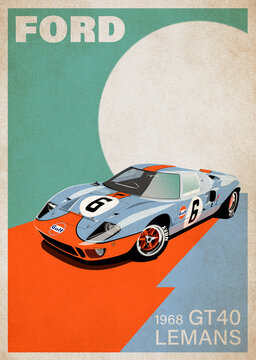 Ford GT40 Poster