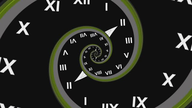 Droste effect clock zoom in