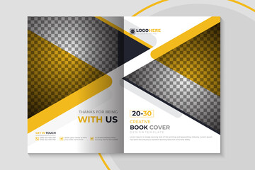 Company profile Front and Back annual report Brochure Cover Template Design, Abstract Corporate annual report book cover with Template 
