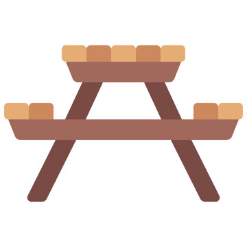 Outdoor Picnic Table Icon