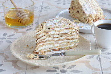 cake with coffee