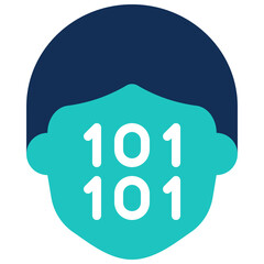 Binary Code Human Icon