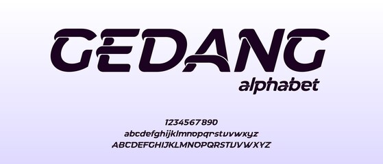 Gedang, simple creative alphabet with urban style template