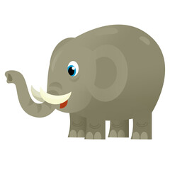 Cartoon wild animal happy elephant illustration