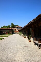 Italy, Piacenza: View of the medieval village of Grazzano Visconti.