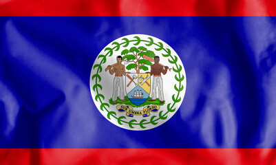 State flag of Belize. Belize is a state in Central America.