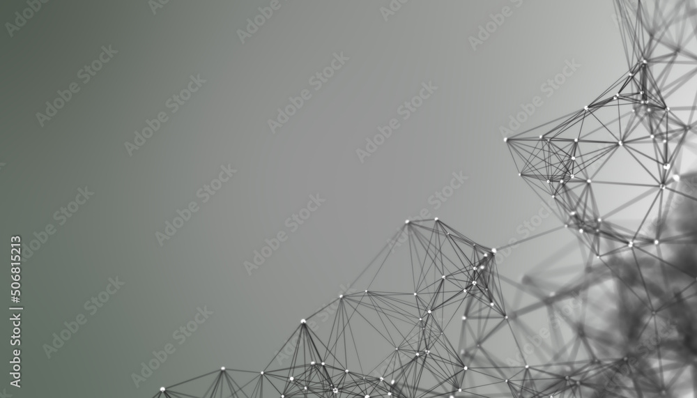 Poster illustration of abstract network connection structure