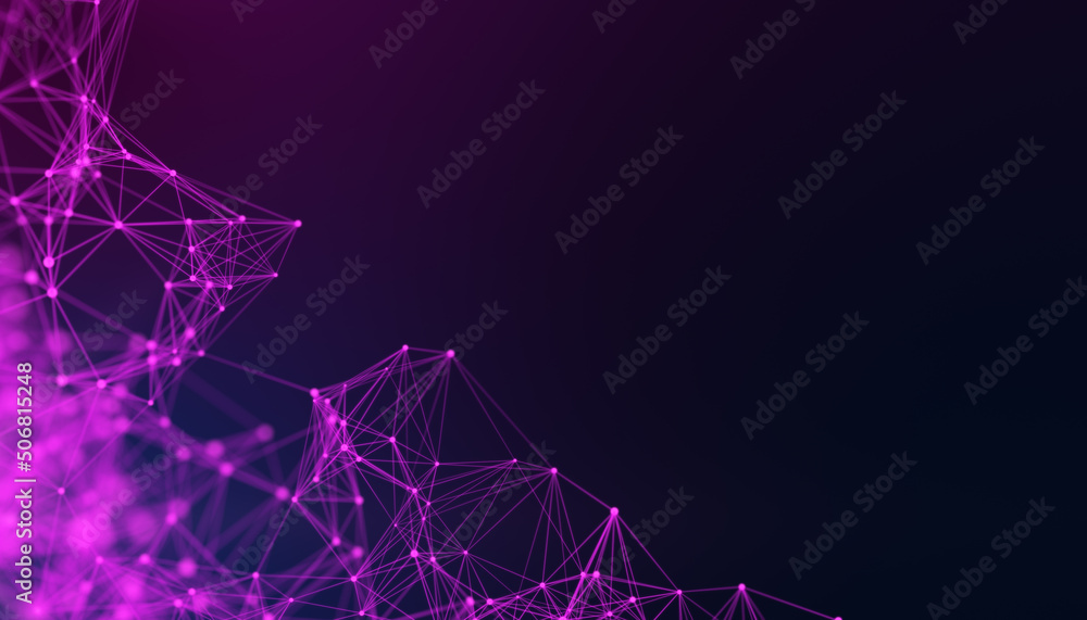 Poster illustration of abstract network connection structure