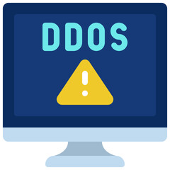 DDOS Warning Computer Icon