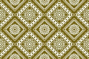 Geometric ethnic oriental traditional art pattern.Figure tribal embroidery style.Design for background,wallpaper,clothing,wrapping,fabric,element,,vector illustration.