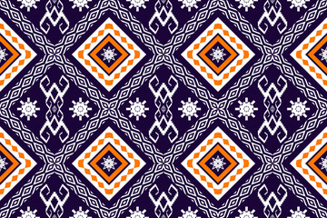 Geometric ethnic oriental traditional art pattern.Figure tribal embroidery style.Design for background,wallpaper,clothing,wrapping,fabric,element,,vector illustration.
