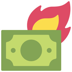 Burning Money Icon