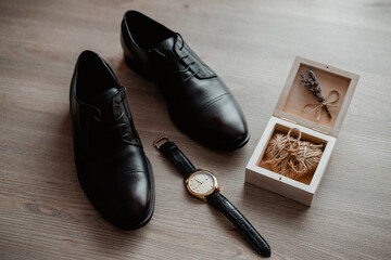 gloves on a wooden background
