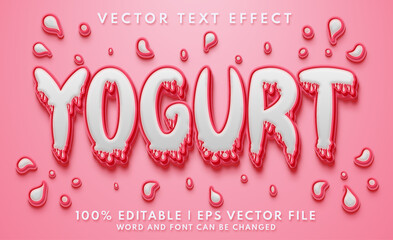Yogurt 3d editable text effect template