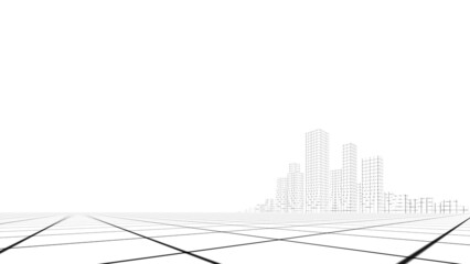 Graphic presentation of cityscape architecture background 3d illustration