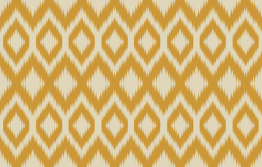 Fabric Indian style. Ethnic Ikat seamless pattern in tribal. Design for background, wallpaper, illustration, fabric, clothing, carpet, textile, batik, and embroidery.