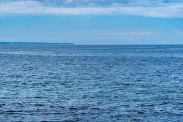 View of sea from beach in Japan.