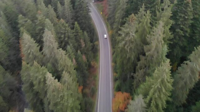 Car on the mountain road