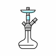 hookah modern color icon vector illustration