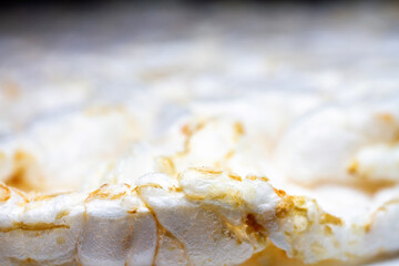 Extreme close up of diet rice cracker texture