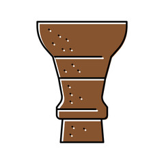 hookah clay bowl color icon vector illustration