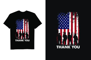 Memorials day veteran us flag t-shirt design