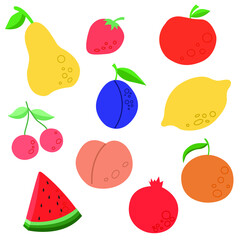 Cute doodle fruit icon