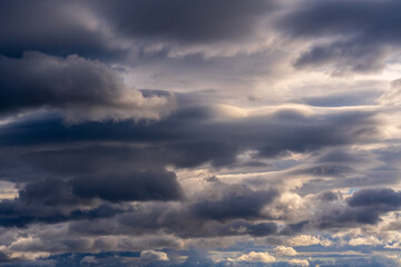 Beautiful and warm colored sunset sky.