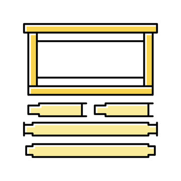 frames langstroth beekeeping color icon vector illustration