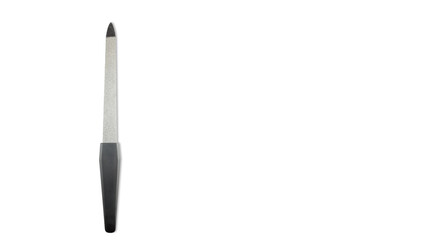 grey nail file on a light white background