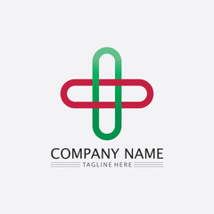 Hospital logo and health care icon symbols template icons app