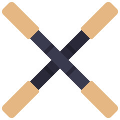 Overlapping Staffs Icon