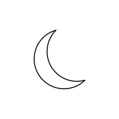 Fototapeta na wymiar Moon, Night, Moonlight, Midnight Thin Line Icon Vector Illustration Logo Template. Suitable For Many Purposes.