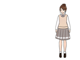 女子学生（引き）