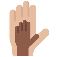 Small And Large Hands Icon