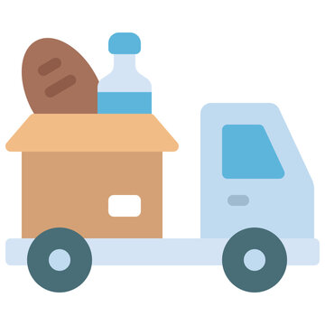 Food Donation Truck Icon