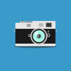 Fototapeta premium vintage camera flat design vector illustration
