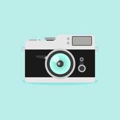 vintage camera flat design vector illustration