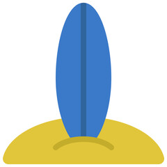 Beach Surf Board Icon
